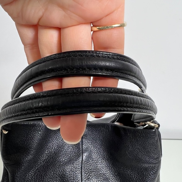 Coach Black Pebble Leather Purse Madison Phoebe Shoulder Bag Large #26224 - Picture 12 of 16